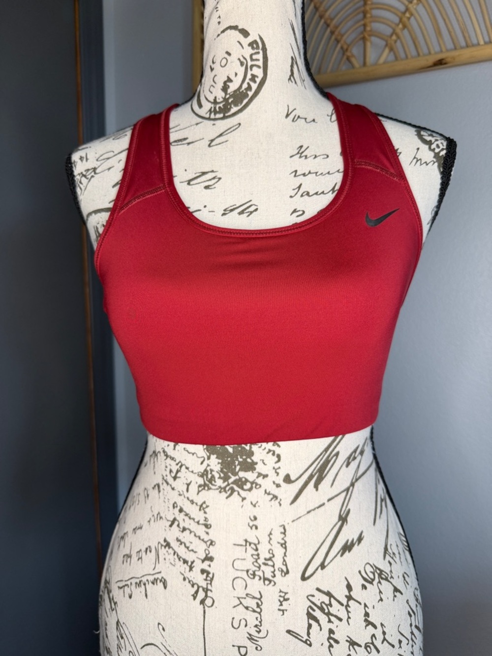 Nike Red Racerback Sports Bra Crop